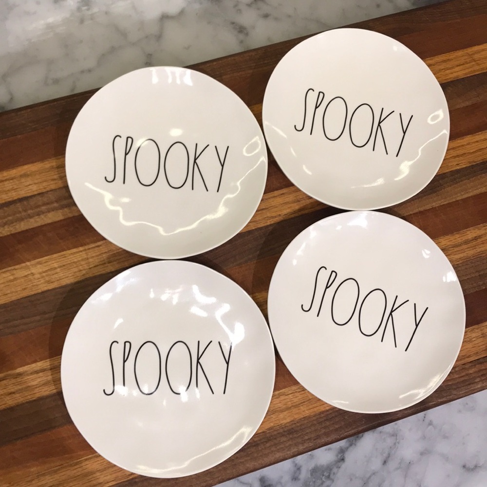 Rae Dunn LL SPOOKY Dessert Plates